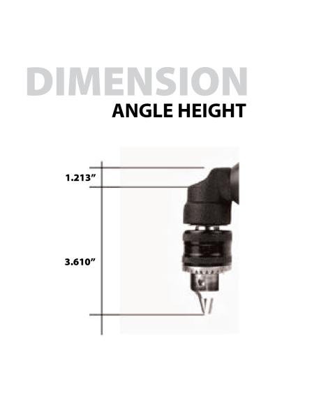 MPT-28490 Industrial 1/2" Keyed Jacobs Chuck 90 Degree Angle Drill With Side Handle, Low Profile Right Angle, 500 Rpm