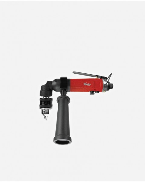 Master Palm Industrial 1/2 inch reversible right angle air drill, 1700RPM, with a detachable side handle