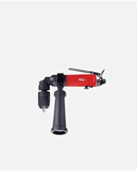 MPT-28490K Industrial 1/2"  Right Angle Air Drill, Jacobs Quick Change Chuck With Side Handle, Low Profile 90 Degree Angle, 500 Rpm