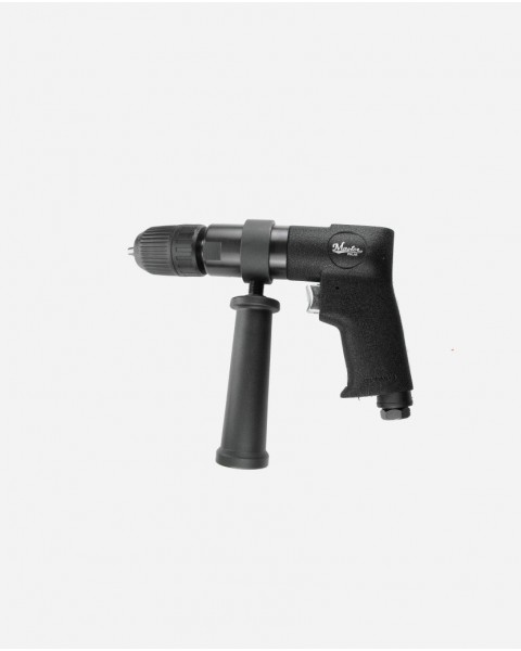 Master Palm Industrial 1/2 inch L Shape Air Drill with side Handle, Quick Change Chuck and Non-reversible