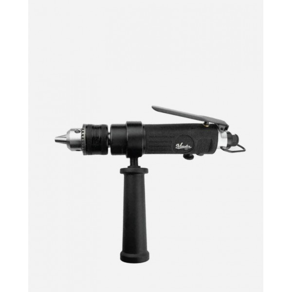 MPT-21470 1/2" Reversible Straight Air Drill - Keyed Jacobs Chuck With Side Handle - 800 Rpm - 1/2 HP