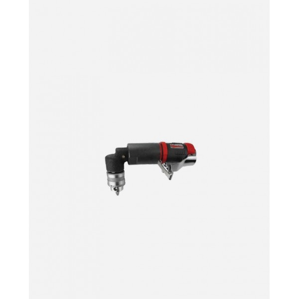 Low Speed 3/8" Right Angle Air Drill with High Torque - Non Reversible - Keyed Jacobs Chuck - 1250 rpm