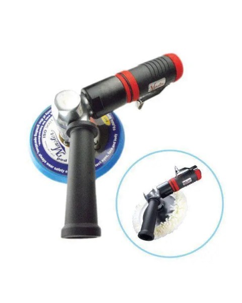 Industrial 6"  Vertical Angle Polisher  With Side Handle And Accessory, 2200 Rpm